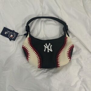 Black and White Baseball-Inspired Women's Bag